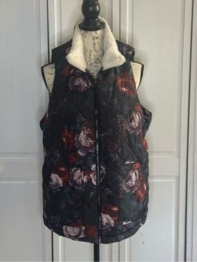 Maurices Quilted Floral Vest  Size 1